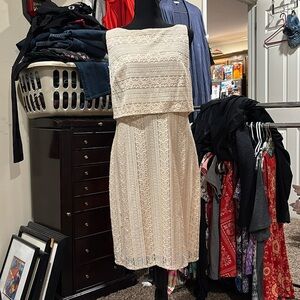 American Living crème size 12 knee length sleeveless dress